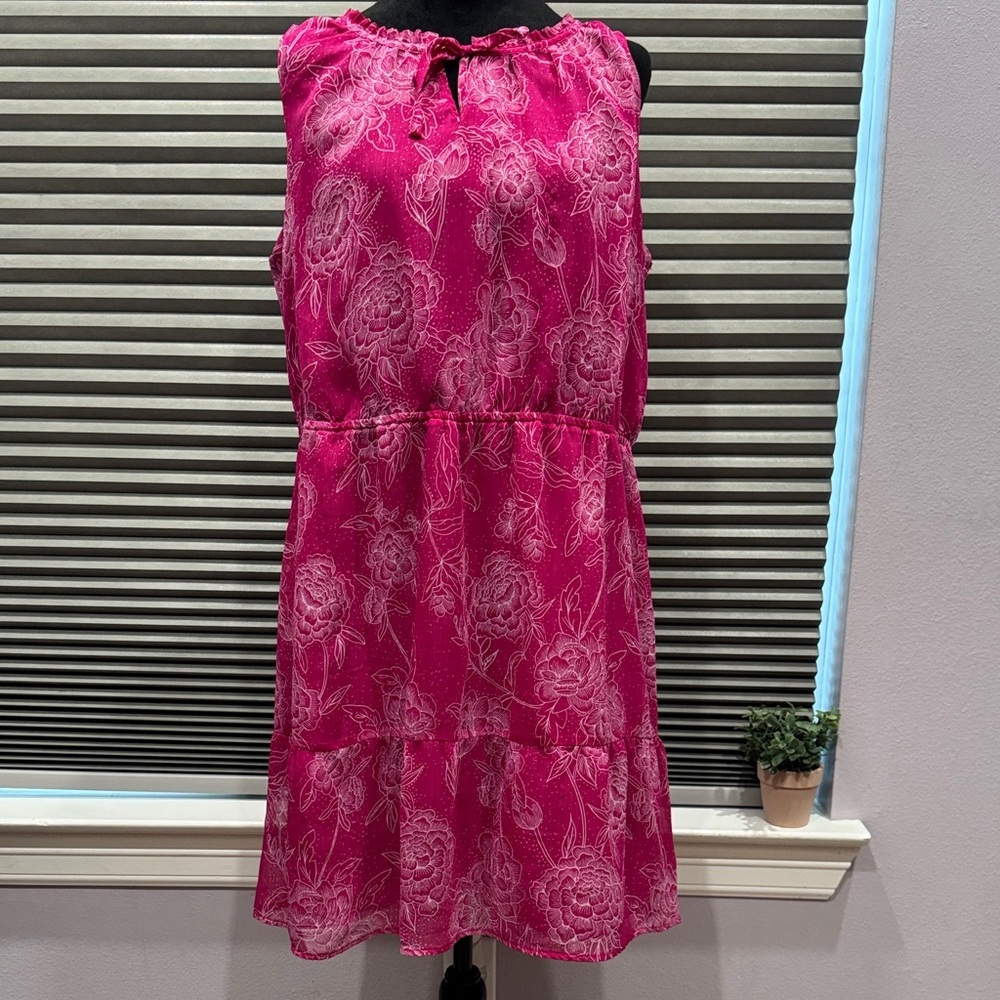 Merona Fuchsia Floral Mini Dress